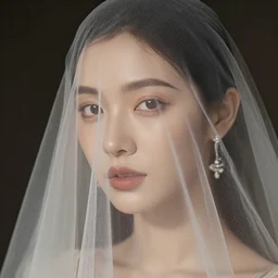 a beautiful veiled face