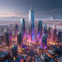 alien planet capital featuring enormous modern buildings, vast tron neon city district, antelope canyon winter backdrop, megalophobia, 4 k wallpaper, 3 3 mm