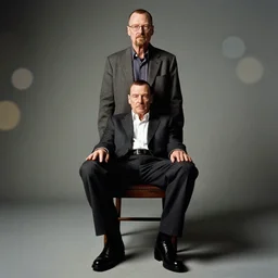 walter white sitting on chair standing photo by annie leibovitz 8 0 mm lens bokeh