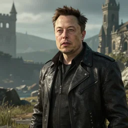 screenshot of elon musk in skyrim