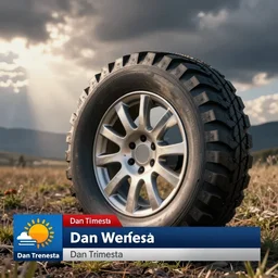 image of a weather report featuring dan trimesta as a tire