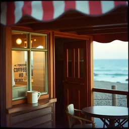 kodak portra 4 0 0, wetplate, 2 0 0 mm lens, 1 9 3 0 s colour portrait of a deep insight of a coffee house by the sea by saul leiter, insanely detailed, insanely intricate, depth of field, blueberry