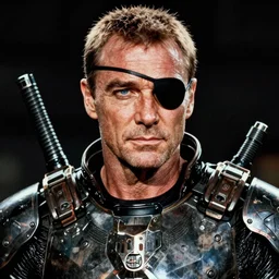 sean connery as big boss, metal gear, grainy, saturated, eye patch, poster art, 1 9 8 7, by drew struzan