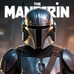 Close up of The Mandalorian, epic, cover art, ,trending on artstation