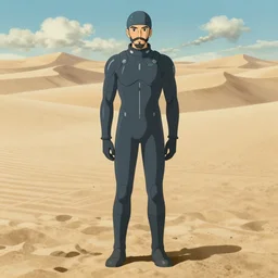 dune still, scientist, middle age, beard and mustache, slim, cap, water suit, male, full body portrait shinkai makoto studio ghibli studio key hideaki anno sakimichan stanley artgerm lau rossdraws james jean marc simonetti elegant highly detailed digital painting artstation pixiv