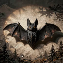 vintage high-quality expensive Halloween bat toy