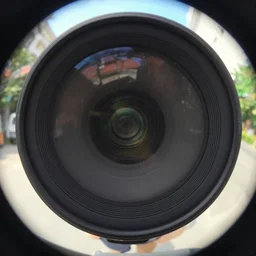 fish eye lens anime stare