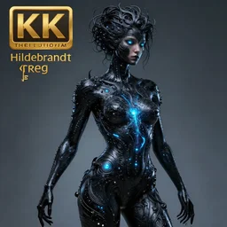 full shot of a beautiful woman covered by black oil, intricate lights, art by hildebrandt greg, bio luminescent, plasma, key art, fantasy illustration, award winning, artstation, intricate details, realistic, hyperdetailed, 8 k resolution.