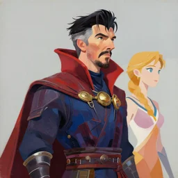 greg manchess portrait painting of partially armored as doctor strange as overwatch character, evergarden, medium shot, asymmetrical, profile picture, organic painting, sunny day, matte painting, bold shapes, hard edges, illustration, trending on artstation, by huang guangjian, gil elvgren, ruan jia, greg rutkowski, gaston bussiere