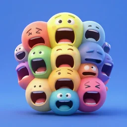 an amorphous blob of screaming pixar faces