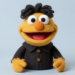pam beesley as a muppet. highly detailed felt. hyper real photo. 4 k.