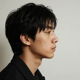 portrait of a man in profile, ((((((woman))))))