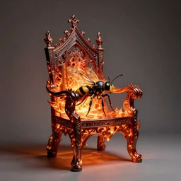flaming gothic chair with home of the wasp. karl blossfeldt, salvador dali