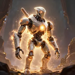 watcher machine mecanical creature robot of horizon forbidden west horizon zero dawn radiating a glowing aura global illumination ray tracing hdr fanart arstation by ian pesty and alena aenami artworks in 4 k