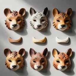 animal masks by disney concept artists, blunt borders, rule of thirds