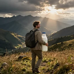 Marc bringing home connor chilled milk
