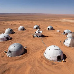 wide angle view, mars one mission, nasa, colony habitats