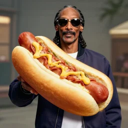 photo of snoop dog as a hotdog, 8 k