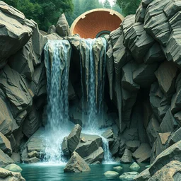 waterfall by artstation, deviantart, artspace, artmajeur, etsy, pixiv, artfol, artbox, artful, ideelart, pixels, zatista, artpal, frank stella, cgsociety, beeple, artgerm, alex grey, giger, kuskov abstract, surrealism
