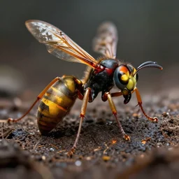 wasp boss fight, beautiful dramatic art. 8k resolution.