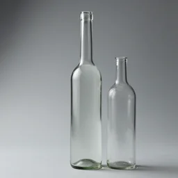a ten meter high glass bottle next a normal sized bottle.