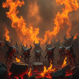 minions burning in hell