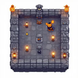 evil dungeon halloween isometric 2. 5 d game level, myvmk, with detailed stone, clean, cartoon, lanterns, pixar, disney, toon shader, arnold maya render, unity engine, artgerm, artstation by miha rinne
