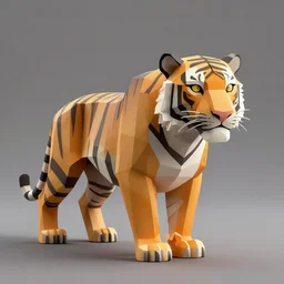 -4 low poly Sumatran tiger octane unreal engine render 4k