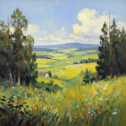beautiful view, painted by wally wood,