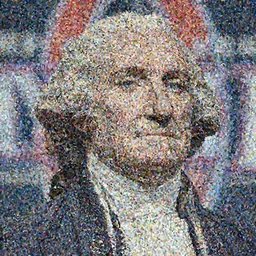 photo of George Washington posing at Mr. Olympia, high quality, face details, sharp focus