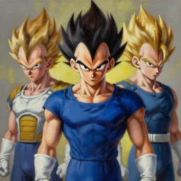 vegeta cosplay, portrait by sylvain sarrailh, rhads, ferdinand knab, trending on artstation, oil painting, realistic
