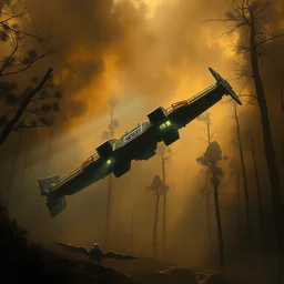 a painting of a cinematic keyframe of star wars a destroyed x - wing fighter in dagobah's forest, heavy atmosphere and smoke by greg rutkowski, rule of thirds, golden ratio, ambient lighting, wlop, artgerm, artstation, highly detailed masterpiece, dark fantasy art, high detail, trending on artstation