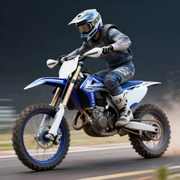 a cyberpunk motorcross race