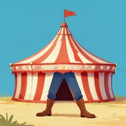 illustration of a circus by huskmitnavn