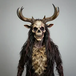 bad taxidermy halloween costume, nightmarish, creepy, very detailed, haunted