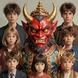 a portrait of a bangkok devil animal illustrated by miyazaki by karol bak, james jean, tom bagshaw, rococo, sharp focus, trending on artstation, cinematic lighting, hyper realism, octane render, 8 k, hyper detailed, vivid, ultra detailed, highly detailed