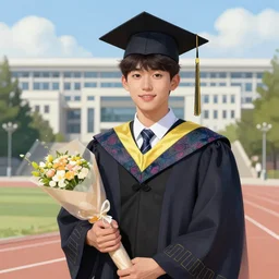 pusan national university student graduated. highly detailed, digital painting, concept art, smooth, sharp focus, illustration, art by greg rutkowski