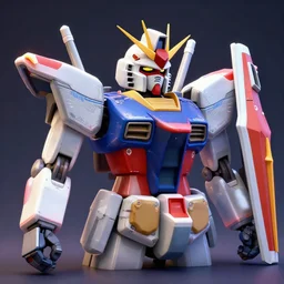hyperrealistic 3 d render of a bust of a gundam created by yuuki morita and ludvig holmen, brilliantly colored, octane render, 3 d animated, unreal engine 5, volumetric lighting, hdr, cinematic atmosphere, smooth surface, 8 k