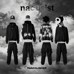 a photoshoot of a new clothing line named narcissist, 8 k concept art, black and white, color splash, detailed, clouds, dark, grim, professional, cinematic lighting