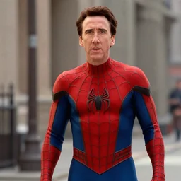 nicholas cage as spiderman, film still