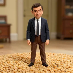 rowan atkinson mr bean made from baked beans by greg rutkowski