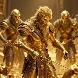 turning slaves into gold, hyper realism, cinematic, dramatic ambient lighting, high detail, octane render, unreal engine, 8 k, vibrant colors, high contrast, depth of field, professional photo, concept art, dnd, 3 d render, digital art, deviantart artstation, ray tracing, apocalyptic, extremely detailed, very sharp,