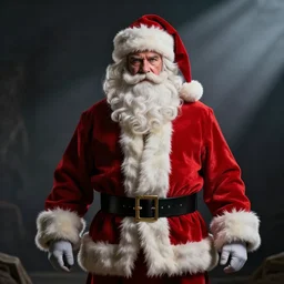 photo of santa claus as rambo