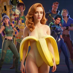 anthropomorphic portrait of emma stone as a banana, au naturel, hyper detailed, digital art, trending in artstation, cinematic lighting, studio quality, smooth render, unreal engine 5 rendered, octane rendered, art style by klimt and nixeu and ian sprigger and wlop and krenz cushart and pixar, riot, fortnite, overwatch