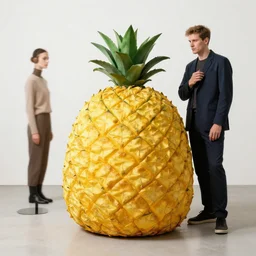 a pineapple bean bag by vladimir kush and ilya kuvshinov