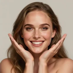 Natalie Portman as a Smiling Goddess, soft, only two hands, highly detailed, digital painting, artstation, concept art, smooth, sharp focus, illustration, Unreal Engine 5, 8K, art by art by artgerm and greg rutkowski and edgar maxence