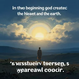 in the beginning god created the heaven and the earth.