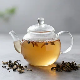 teapot made of frozen tea