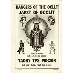 vintage flyer from the 1920's warning of the dangers of the occult