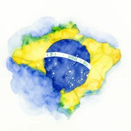 Watercolor of Brazil